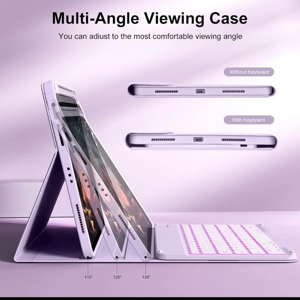 Keyboard Case for iPad (A16) 11th Generation 11 Inch 2025, iPad 10th Generation - Picture 8 of 14